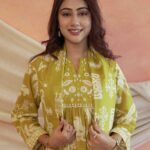 Flared Anarkali Cotton Suit Set with Embroidered Yoke & Malmal Dupatta