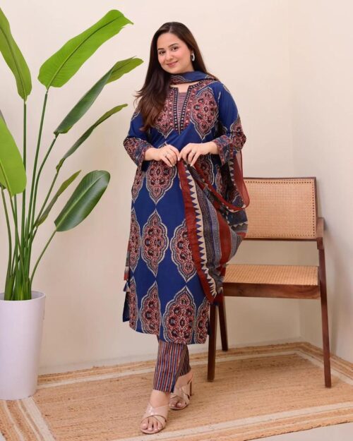 Block Print Cotton Suit Set 3pc