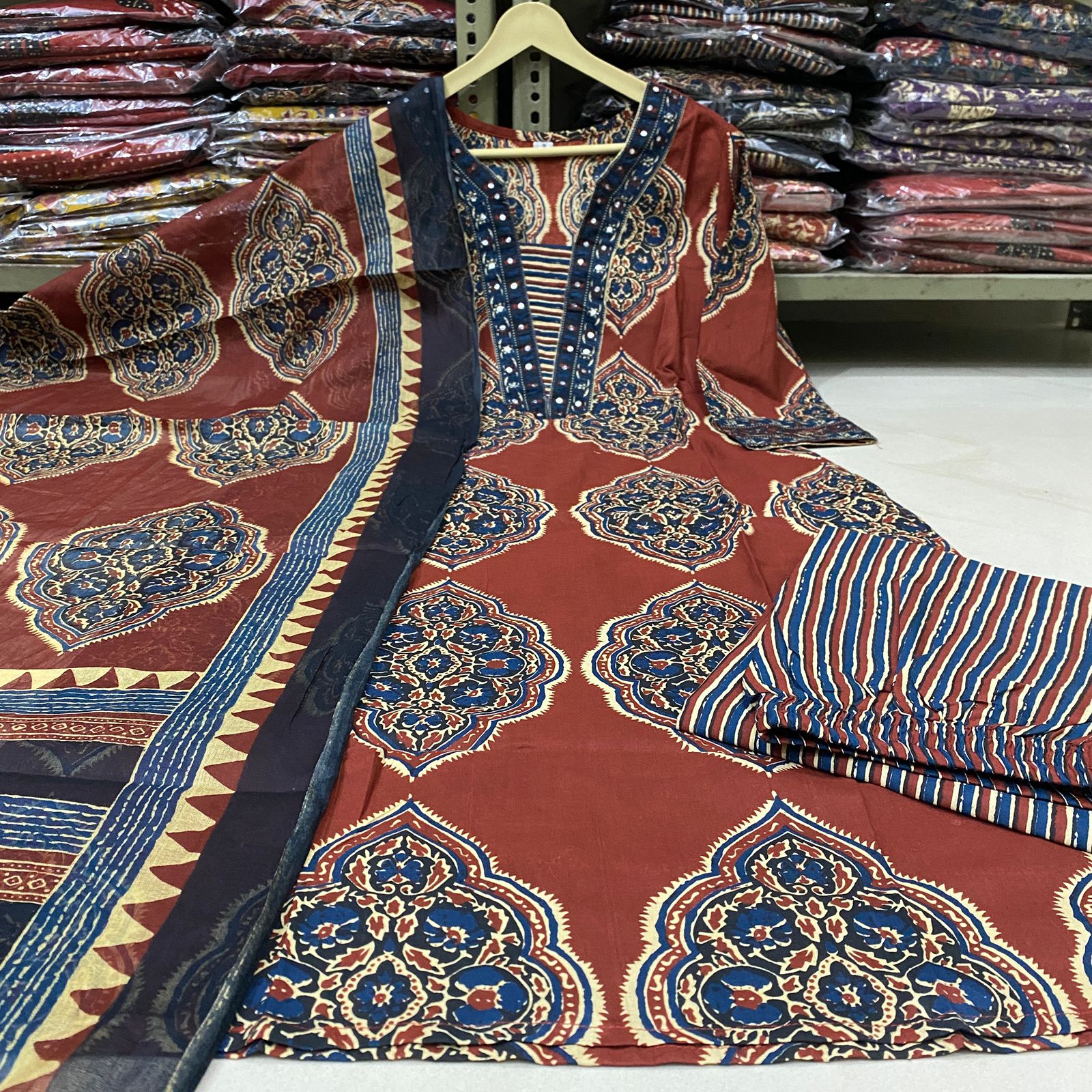 Block Print Cotton Suit Set 3pc