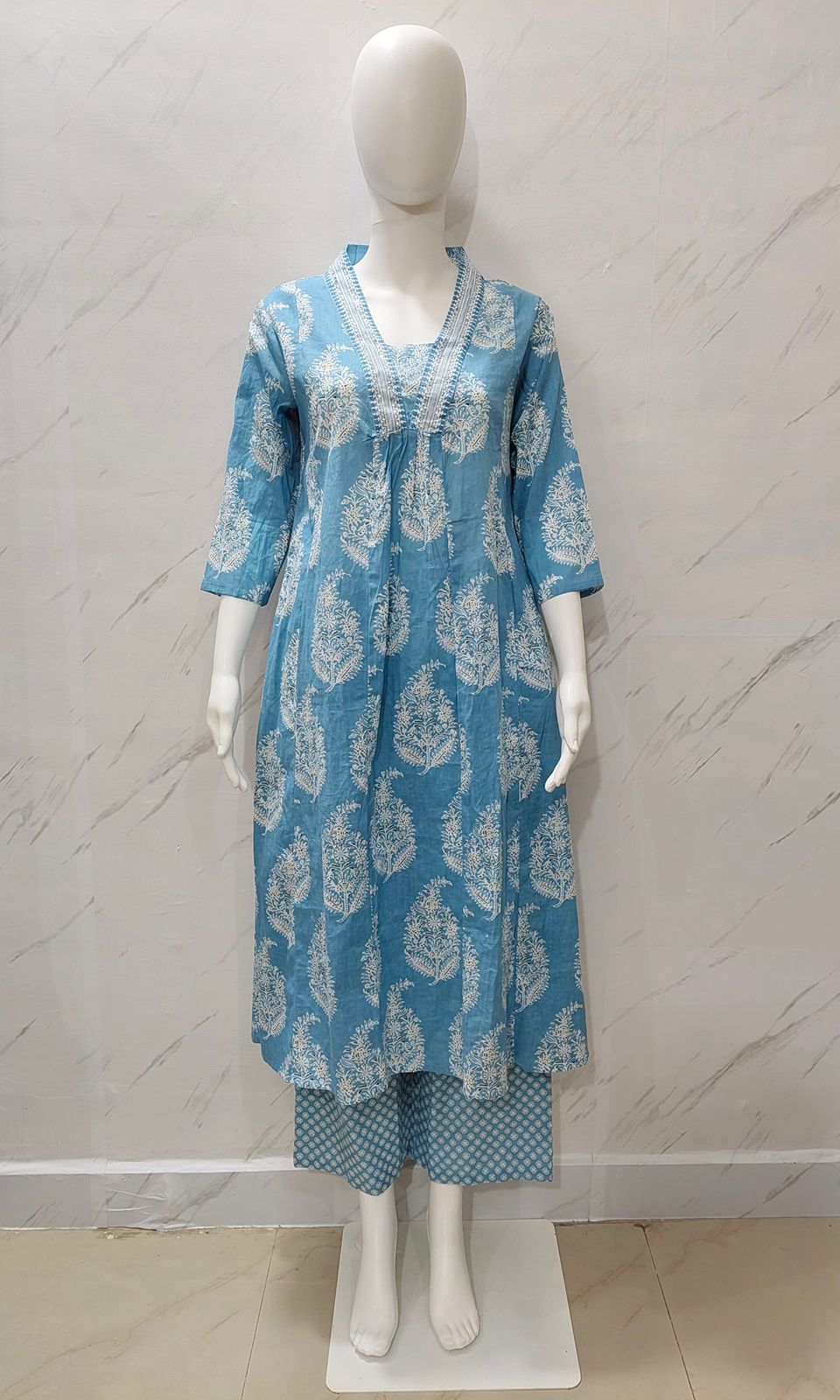 blue aline cotton suit wearstyle blue aline cotton suit wearstyle