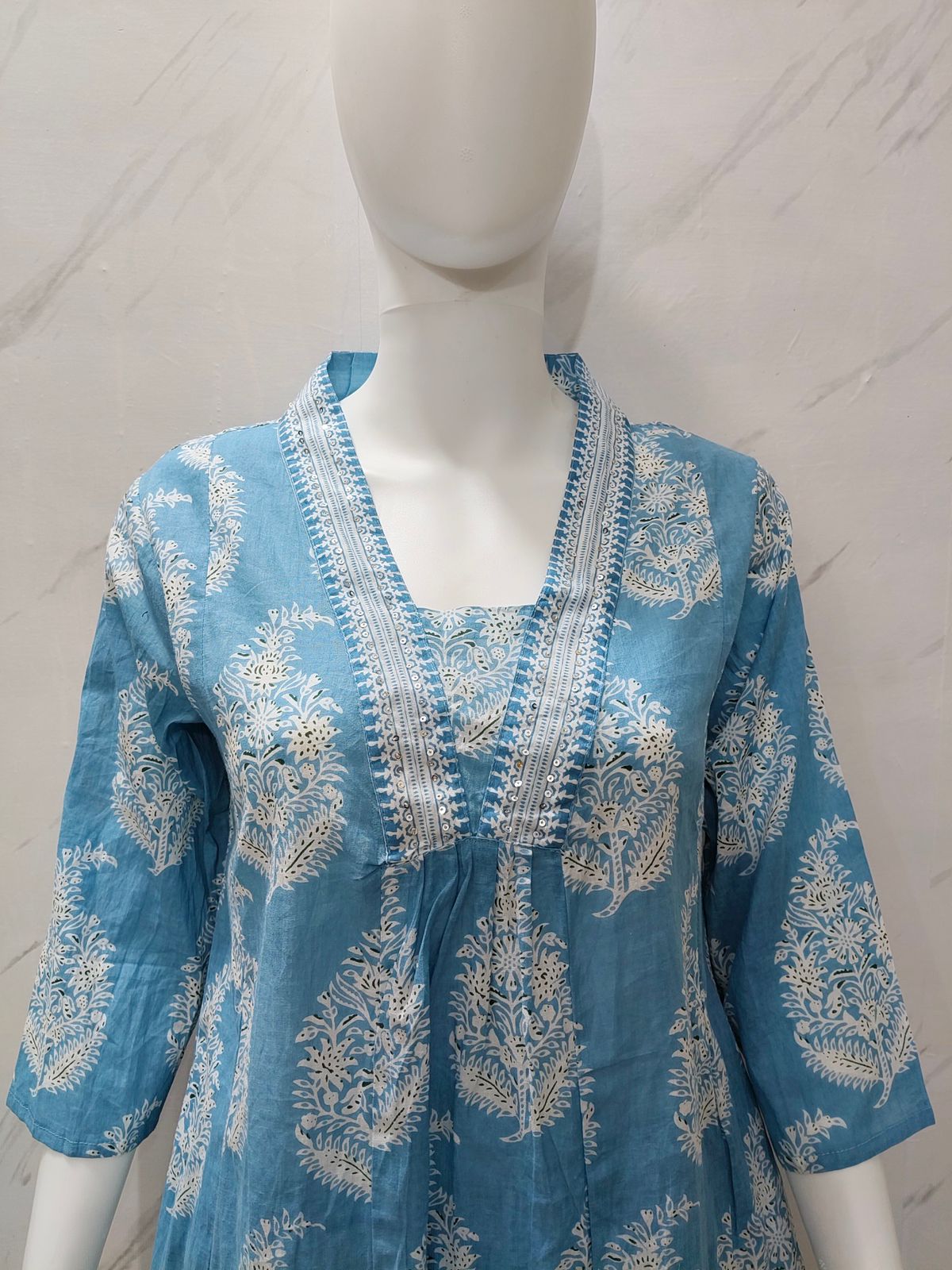 blue aline cotton suit wearstyle blue aline cotton suit wearstyle