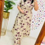 Floral Print Cotton A-Line Co-ord Set