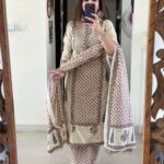 Block Print Frock Style Kurti Set