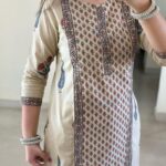 Block Print Frock Style Kurti Set