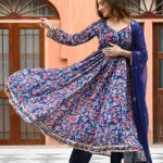 Floral Print Heavy Rayon Anarkali Set