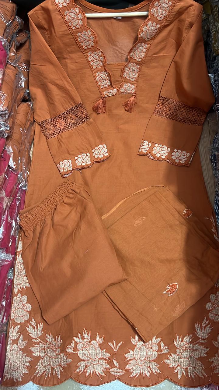Cotton Suit Set Rust Cotton Suit Set Rust