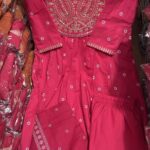 Rani Pink Embroidered Anarkali Gown